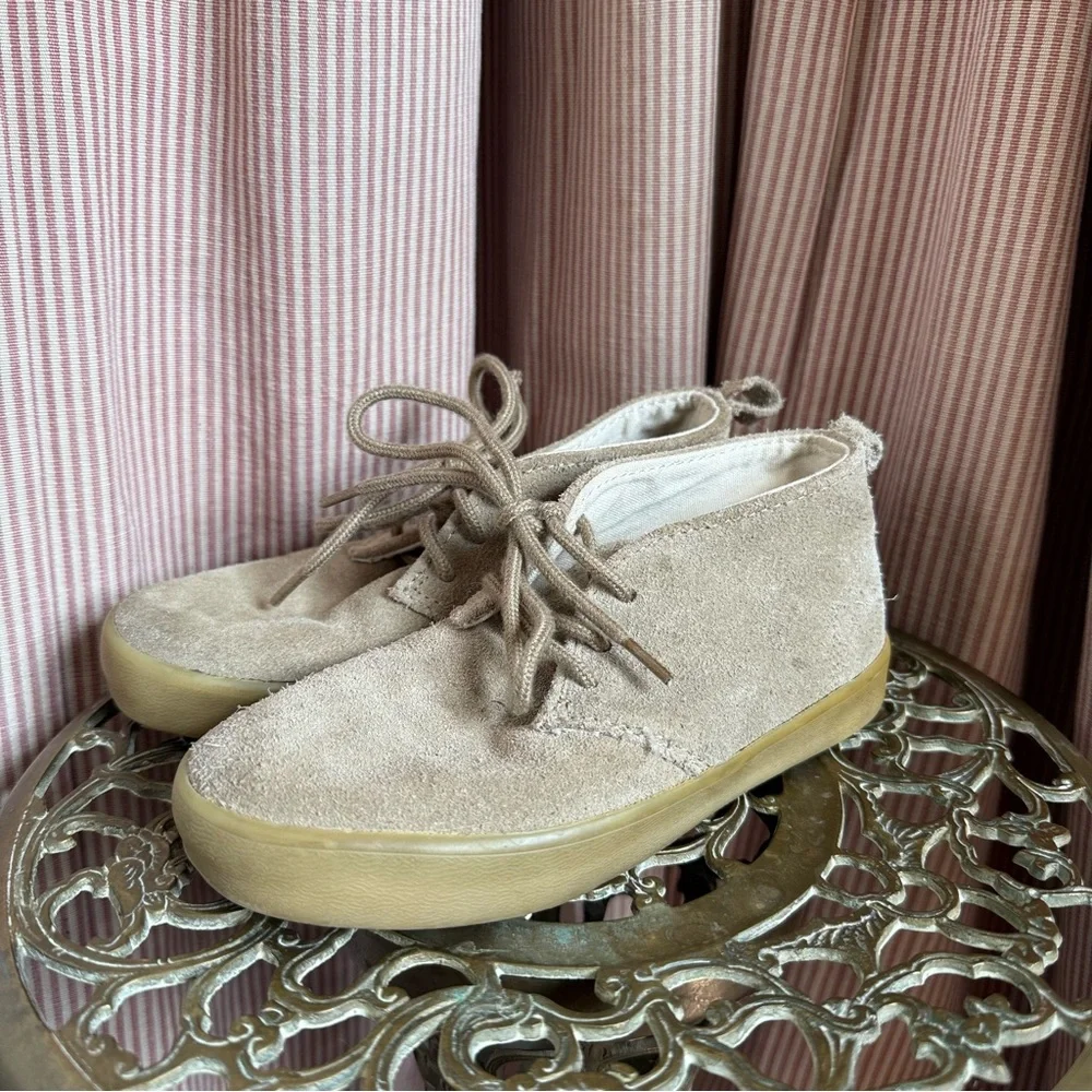 Gap Tan Suede Leather Kids Lace Up Boots Sneakers